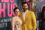 Jenny Slate and Hasan Minhaj at the It Ends With Us premiere on August 6, 2024. (Image via Getty)
